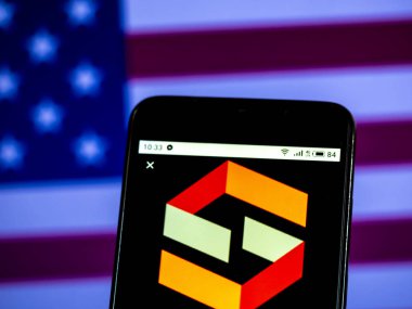 Kiev, Ukrayna - 15 Ocak 2019: Scansource şirket logosu akıllı telefon görüntülenen gördüm.