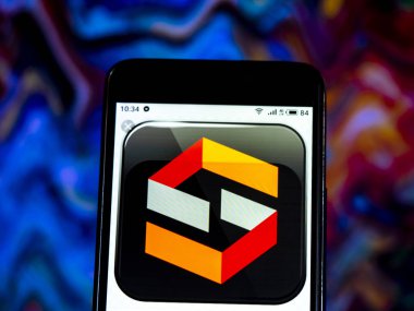 Kiev, Ukrayna - 15 Ocak 2019: Scansource şirket logosu akıllı telefon görüntülenen gördüm.