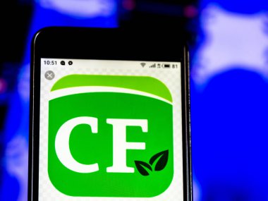 Kiev, Ukrayna - 15 Ocak 2019: Ülke finansal sigorta şirket logosu akıllı telefon görüntülenen gördüm.