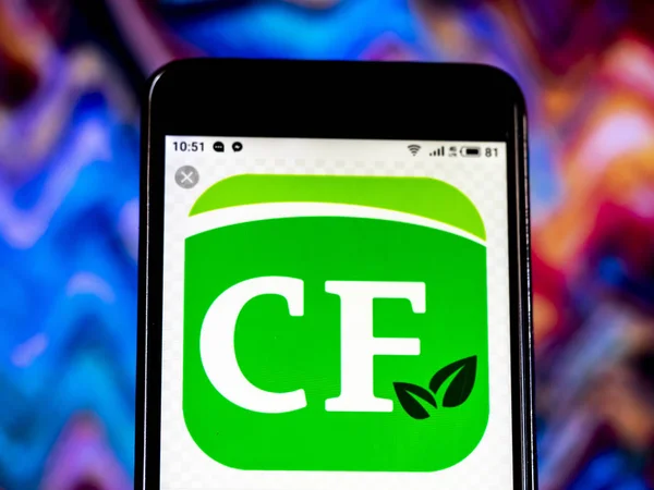 Kiew, Ukraine - 15. Januar 2019: Logo der staatlichen Finanzversicherungsgesellschaft auf dem Smartphone. — Stockbild Kiew Ukraine Januar 2019 Logo Der Staatlichen Finanzversicherungsgesellschaft Auf Dem — Stockfoto