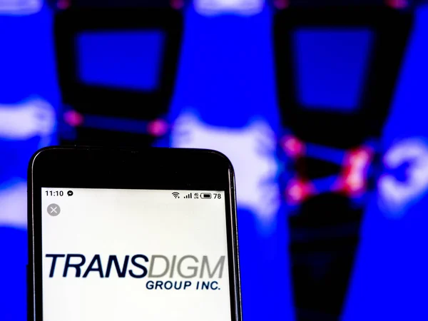 Kijev Ukrajna Január 2019 Transdigm Group Gyártó Cég Logója Látható — Stock Fotó