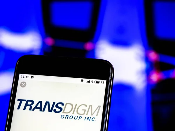 Kiev Oekraïne Jan 2019 Transdigm Group Manufacturing Company Logo Gezien — Stockfoto