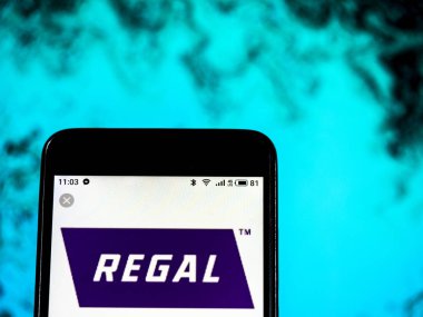 KIEV, UKRAINE - Jan 17, 2019: Regal Beloit Company logo seen displayed on smart phone