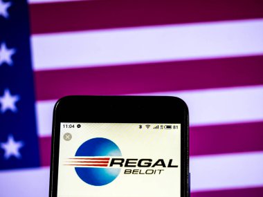 KIEV, UKRAINE - Jan 17, 2019: Regal Beloit Company logo seen displayed on smart phone