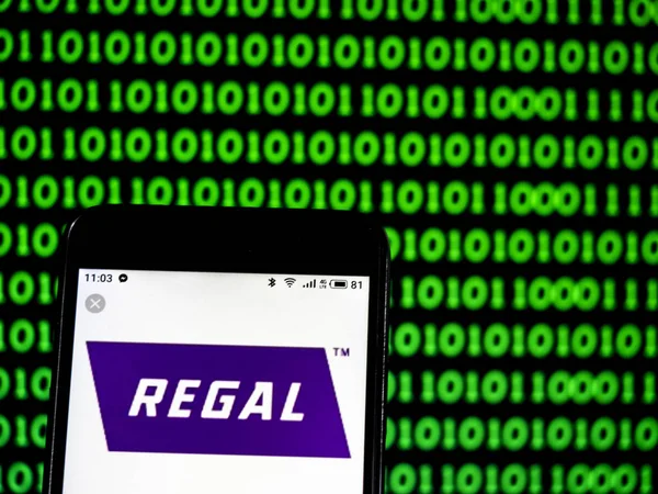 KIEV, UKRAINE - Jan 17, 2019: Regal Beloit Company logo seen displayed on smart phone