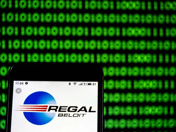 KIEV, UKRAINE - Jan 17, 2019: Regal Beloit Company logo seen displayed on smart phone
