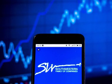 Kiev, Ukrayna - 18 Ocak 2019: Southwestern Family of Companies logosu akıllı telefonda görüntülendi