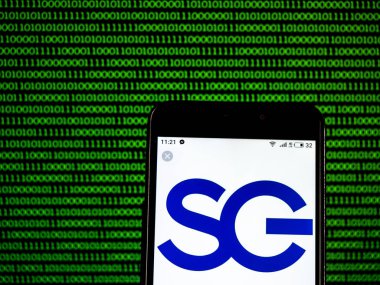 Kiev, Ukrayna - Jan 19, 2019: Bilimsel kumar oyunları Corporation Şirket logosu akıllı telefon görüntülenen gördüm