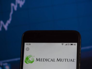 KIEV, UKRAINE - Jan 20, 2019: Medical Mutual of Ohio Health insurance company logo seen displayed on smart phone