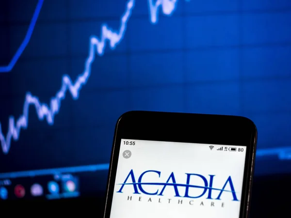 Kiev Ukraine Jan 2019 Acadia Healthcare Logo Seen Displayed Smart — Stock Photo, Image