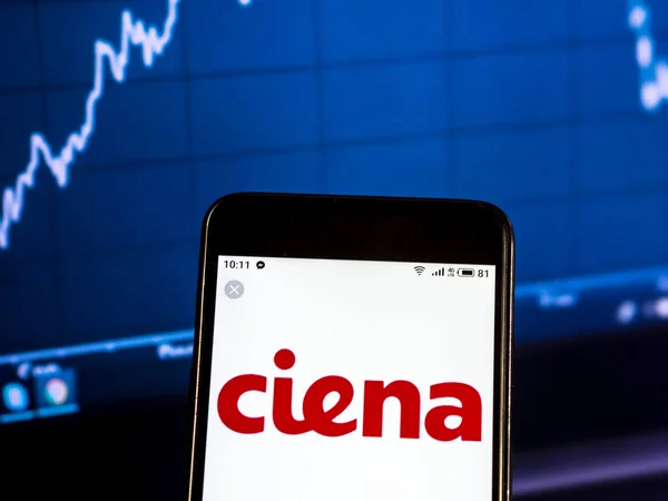 Kiev Ukraine Jan 2019 Ciena Telecommunications Company Logo Das Auf — Stockfoto