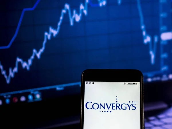 Kiev Ukraine Janeiro 2019 Convergys Logotipo Empresa Gestão Informações Visto — Fotografia de Stock