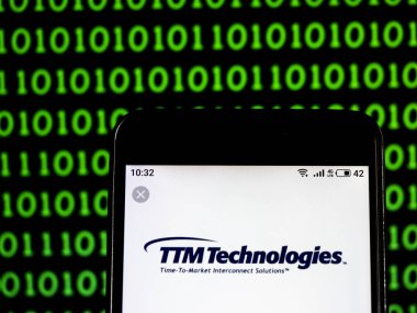 Kiev, Ukrayna - 24 Ocak 2019: Ttm teknolojileri şirket logosu akıllı telefon görüntülenen gördüm