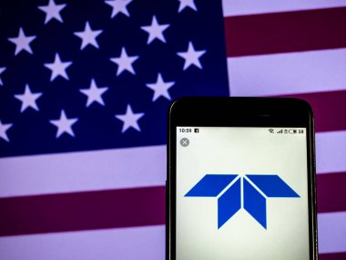 Kiev, Ukrayna - 24 Ocak 2019: Teledyne teknolojileri Uluslararası Corp sanayi konglomera şirket logosu akıllı telefon görüntülenen gördüm