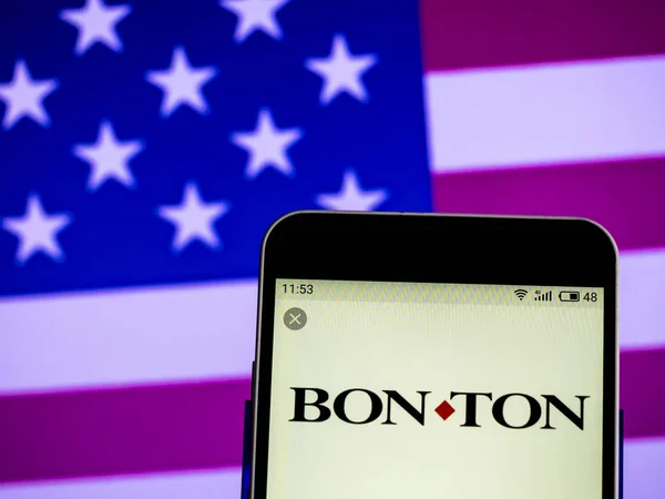 Kiev Ukraine 2019 Bonton Holdings Inkl Logo Auf Dem Smartphone — Stockfoto