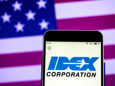 Kiev, Ukrayna - 13 Şubat 2019: IDEX şirket logosu akıllı telefon görüntülenen gördüm