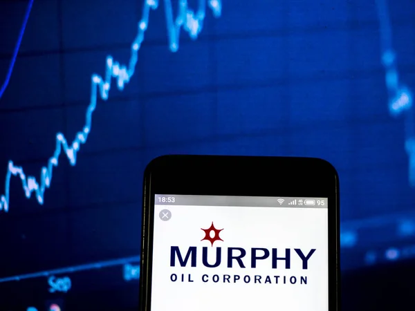 Κίεβο Ουκρανία Φεβ 2019 Εταιρεία Πετρελαίου Murphy Λογότυπο Δει Εμφανίζεται — Φωτογραφία Αρχείου