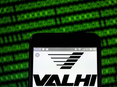 Kiev, Ukrayna - 17 Şubat 2019: Valhi, Inc. holding şirket logosu akıllı telefon görüntülenen gördüm