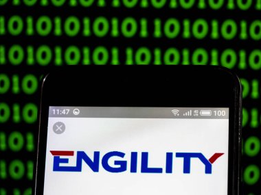 O görmüş Engility bilimsel analitik şirket logosu görüntülenen