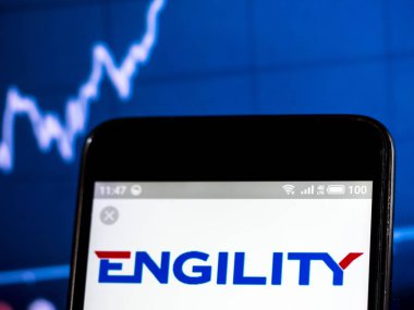 O görmüş Engility bilimsel analitik şirket logosu görüntülenen