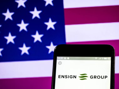 Teğmen Group, Inc logo akıllı telefon görüntülenen gördüm