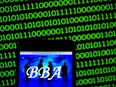 Akıllı telefon görüntülenen Bba görülen eğitim logosu