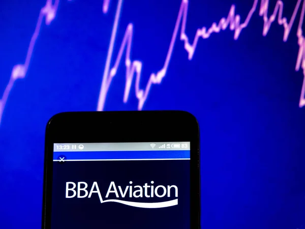 Bba aviation plc Firmenlogo auf dem Smartphone — Stockfoto