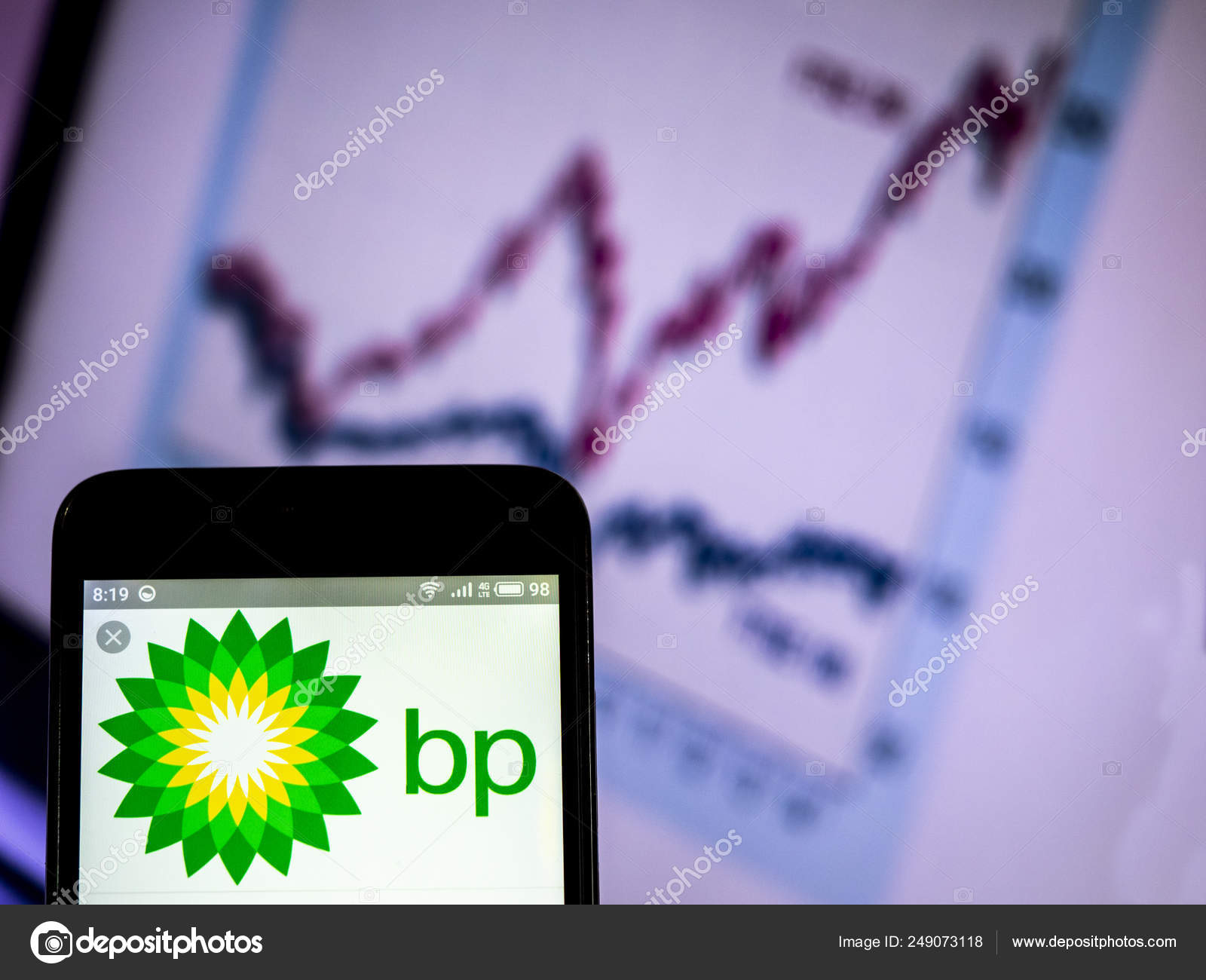 British Petroleum (BP, British Petroleum Corp.) company logo se – Stock