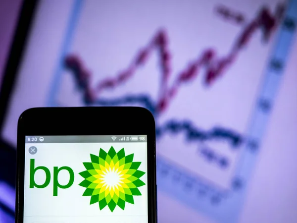 British Petroleum (Bp, British Petroleum Corp) bedrijf logo se — Stockfoto