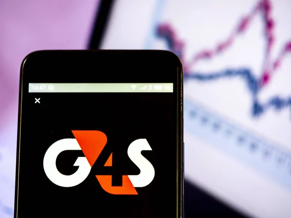 G4s plc firmy logo widoczne wyświetlane na smart phone. — Zdjęcie stockowe