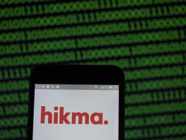 Hikma eczacılık şirket logosu akıllı telefon görüntülenen gördüm