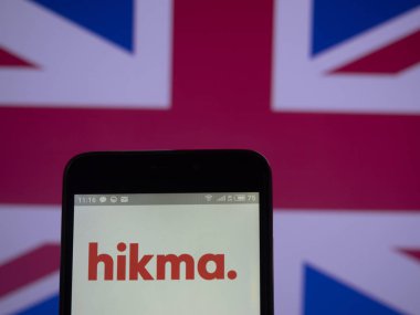 Hikma eczacılık şirket logosu akıllı telefon görüntülenen gördüm