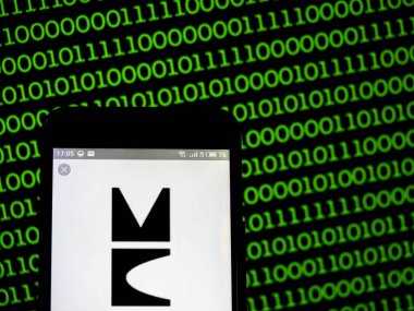 Morgan gelişmiş malzeme plc logo akıllı telefon görüntülenen gördüm