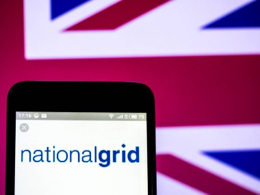 Ulusal Grid plc logo akıllı telefon görüntülenen gördüm.