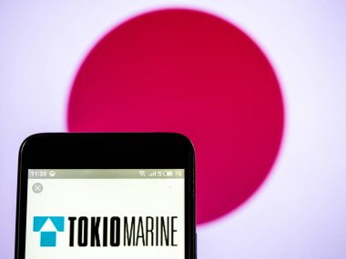Tokio deniz Holdings, Inc logo akıllı telefon görüntülenen gördüm.
