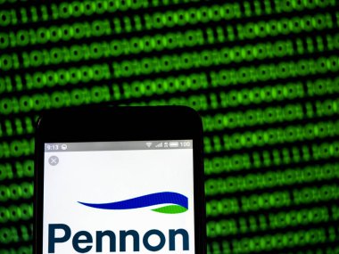  Pennon Group plc logo akıllı telefon görüntülenen gördüm.