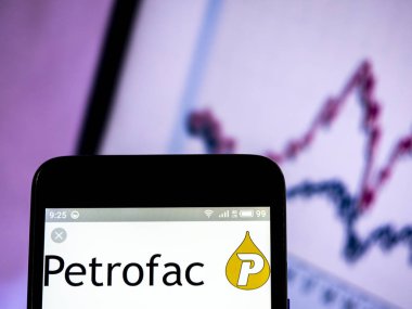Petrofac Ltd logo akıllı telefon görüntülenen gördüm.