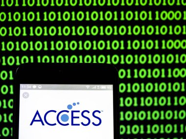 Access Co., Ltd. logo akıllı telefon görüntülenen gördüm.