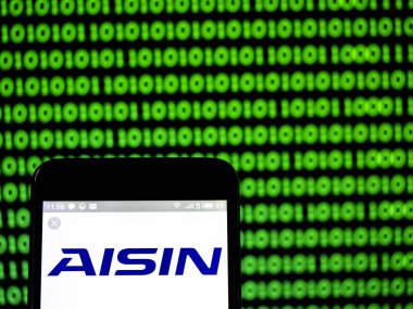  Aisin SEIKI Co., Ltd. logo akıllı telefon görüntülenen gördüm.