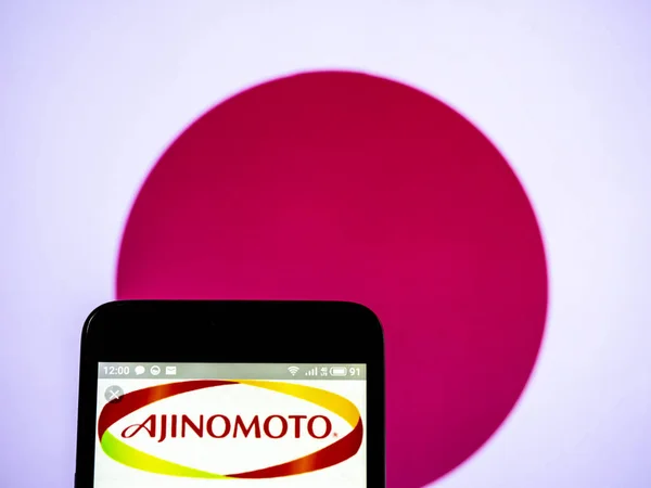 Ajinomoto Co., Inc. logo visualizzato sullo smartphone . — Foto Stock