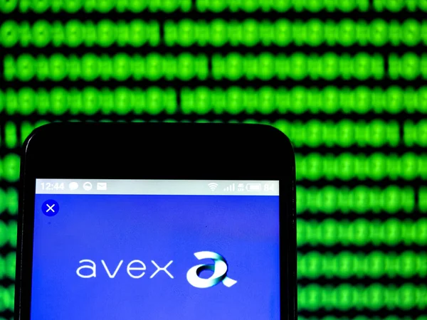 Avex Group logo seen displayed on smart phone. — Stock Photo, Image