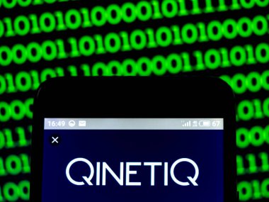 QinetiQ Group plc şirket logosu akıllı telefon görüntülenen gördüm.