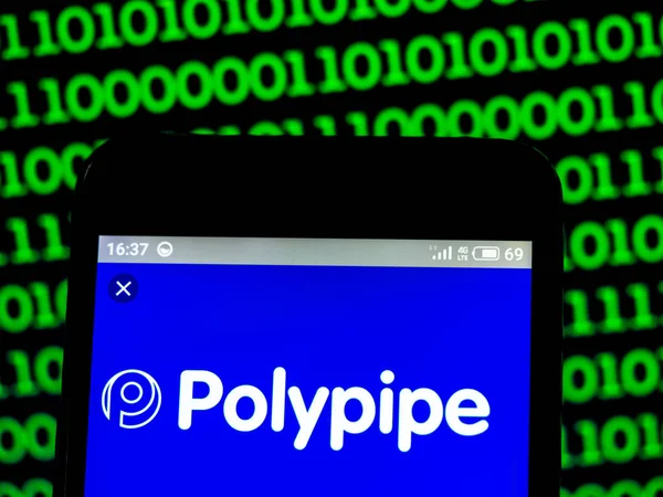 Polypipe Group plc cég logója látható megjelenített szúró telefon. — Stock Fotó