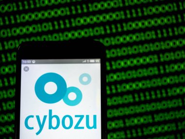 Cybozu, Inc logo akıllı telefon görüntülenen gördüm.