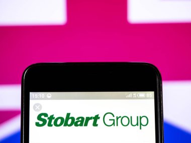 Stobart Group Ltd logo akıllı telefon görüntülenen gördüm.