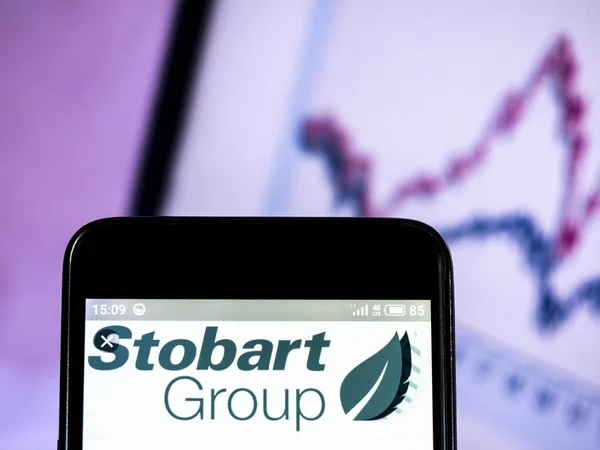 Stobart Group Ltd logo zien weergegeven op smart phone. — Stockfoto