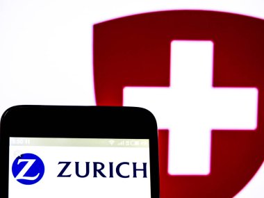 Fotoğraf illüstrasyon bir Zürih sigorta Group Ltd, logo gördüm DISP