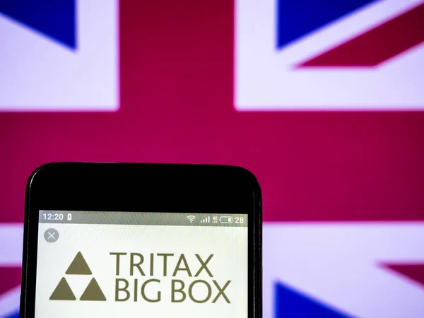 본 Tritax 큰 상자 리츠 Plc 로고 표시 그림 사진 — 스톡 사진