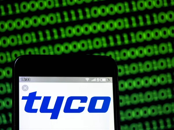 Foto illustratie een Tyco International Ltd. logo gezien weergegeven — Stockfoto