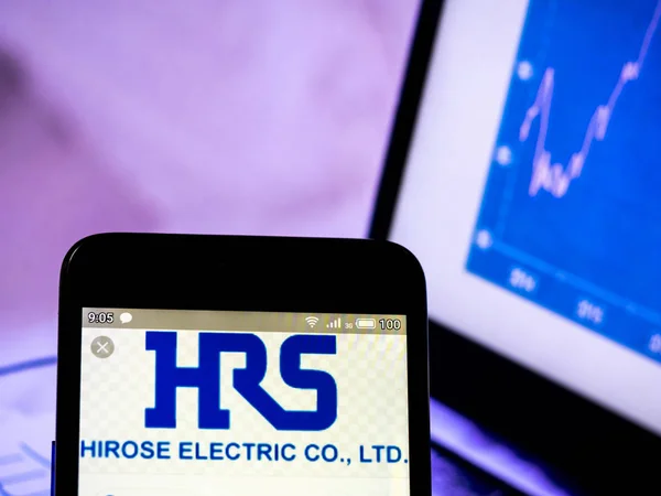 In deze foto illustratie een Hirose Electric Co., Ltd. logo gezien — Stockfoto